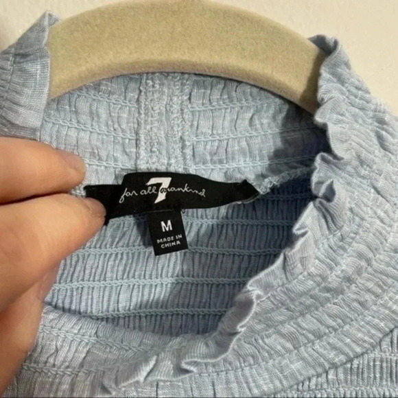 7 for all mankind smocked mock neck Medium - Picture 7 of 9